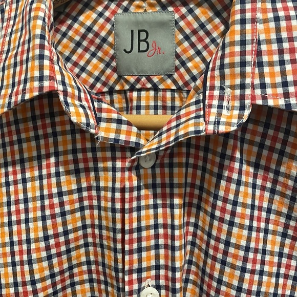 Orange plaid big boys (size 16) button down - Picture 2 of 5